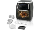 Freidora de aire - KOENIC KAF 121821, 1800 W, 12 l, Hasta 200 ºC, Pantalla LED, Función asador, Negro