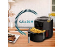 Freidora de aire - Cecotec Cecofry Rain, 1500 W, Capacidad 5.5l, 8 Menús Inteligentes, Temporizador, Negro