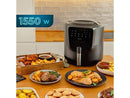 Freidora de aire - Cecotec Cecofry Rain, 1500 W, Capacidad 5.5l, 8 Menús Inteligentes, Temporizador, Negro