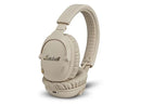 Auriculares inalámbricos - Marshall Monitor III, 100 h Autonomía, Cancelación activa de ruido y modo Transparencia, Plegable, Crema