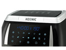 Freidora de aire - KOENIC KAF 121821, 1800 W, 12 l, Hasta 200 ºC, Pantalla LED, Función asador, Negro