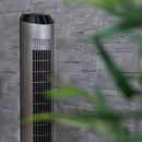 Ventilador de torre - Cecotec EnergySilence 8190 Skyline Ionic, 60 W, 20 dB, Con ionizador, Inox