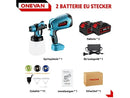 Pistola de pintura - Sistema de pulverización de pintura a batería de 1000 ml con 2 baterías y cargador ONEVAN, Azul