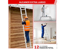 Escalera plegable - OUTIGO JZ906-3F, Capacidad de carga: 150 kg,