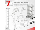 Escalera plegable - OUTIGO JZ906-3F, Capacidad de carga: 150 kg,