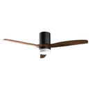 Ventilador de techo con luz - CECOTEC EnergySilence Aero 4600 Arctic Black&Chocolate, 100 W, 2 velocidades, Marron