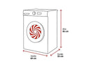 Lavadora carga frontal - Samsung WW90CGC04DAEEC, 9 kg, 1400 rpm, EcoBubble™, Clase A -10%, Función WiFi con SmartThings, Blanco